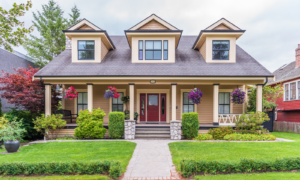 Beautiful House with Hanging Plants